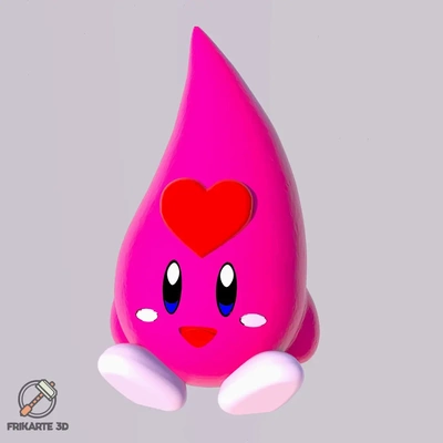 valentine's multicolor multipart dropy - 3d by frikarte3d on thangs character cute kirby remix nintendo figure no mmu press fit print in place valentines valentinesday love heart valentinesdecoration decoration decor arts & entertainment music audio dance electronic 3d print model - Mito3D