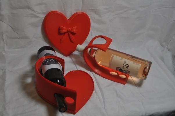 enamorado vino soporte voladizo corazón caja conjunto gracias s día concurso 3d by mimetics3d on fácil apoya 3dprintbunny cena amor secreto 3d print model - Mito3D