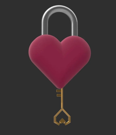valentines heart love lock & key thangs valentine s day contest - 3d by mikedfrederick on 3d print model - Mito3D