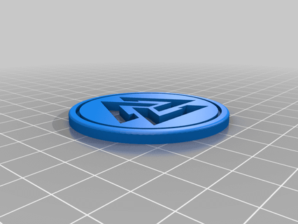 Valknut símbolo moeda kcwarthog 3d print model - Mito3D