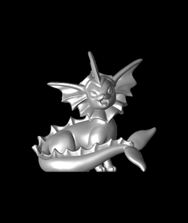 Vaporeon Pokémon Ventilator Kunst Unterhaltung 3d print model - Mito3D
