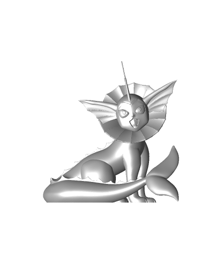 vaporeon Pokémon eevee evolução 3D print model - Mito3D
