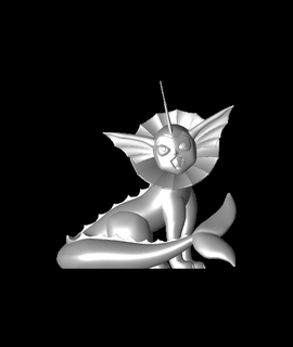 vaporeon pokemon eevee evolución 3d print model - Mito3D