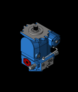 Variable fließen hydraulisch Pumpe 2stp 3d Modell danke 3d print model - Mito3D