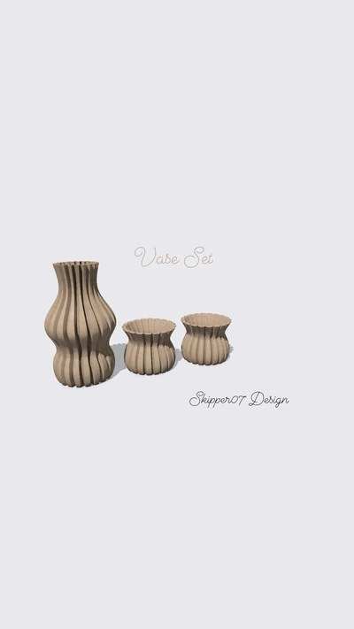 vase ensemble 3d by skipper07 3d print model - Mito3D