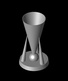 vaso alta funil 3 v4stl 3d modelo 3d print model - Mito3D