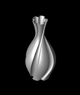 Vase verdrehte 5 Flöte 3d Modell fhogphil danke 3d print model - Mito3D