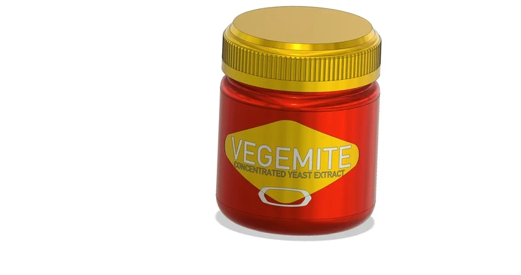 vegemite stash container - functionalart 3d by thelightspd on thangs 3d print model - Mito3D
