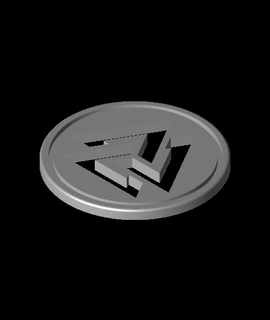 vichingo valknut simbolo monete 3d print model - Mito3D