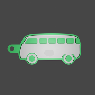 volkswagen bus keychain - kwerkshop 3d print model - Mito3D
