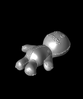 voodoo doll laying 3d model thangs 3d print model - Mito3D
