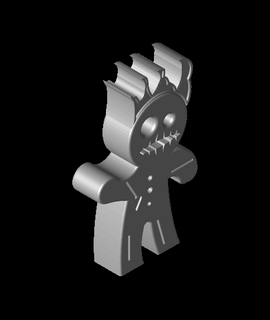 Voodoo Messer dool Schwarzdruck 3d print model - Mito3D