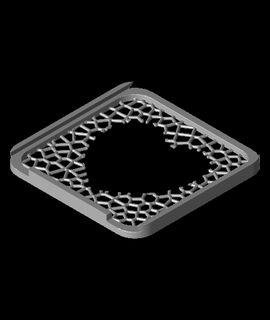 Voronoi Fotoğraf çerçeve 1 kalp 3d model teşekkürler 3d print model - Mito3D
