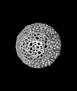 voronoi rhombicosidodecahedron test 3d print model - Mito3D