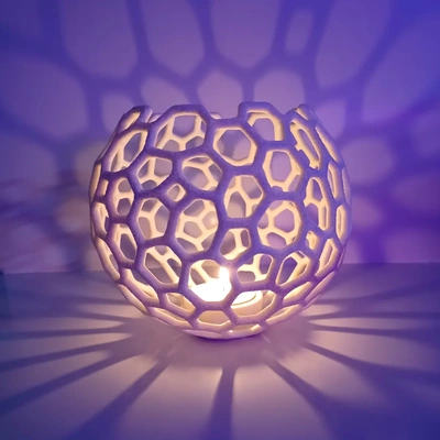voronoi esfera vela suporte 3d by sona on 3d print model - Mito3D