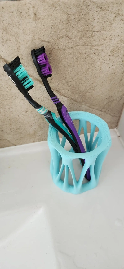 voronoi brosse dents titulaire soutien 3d by joran 3d print model - Mito3D
