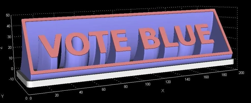 vote blue - 3d by milvetretired on thangs 3d print model - Mito3D