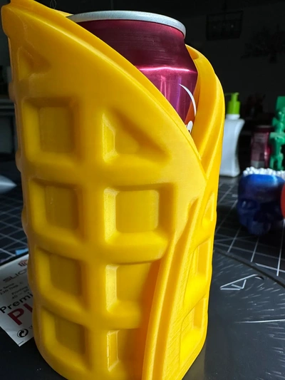 waffle can cup - 12oz soda beer cans etc 3d by thelightspd on thangs 3d print model - Mito3D