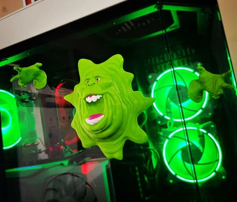 mur montable slimer 3d by gnome grisonnant 3d print model - Mito3D