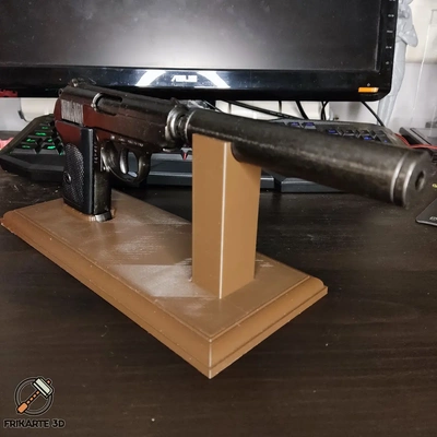 walther ppk silencer gun display stand - 3d by frikarte3d on thangs 3d print model - Mito3D
