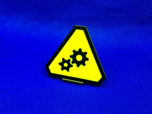 warning sign - gears 3d by kosteklvp on thangs 3d print model - Mito3D