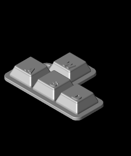 wasd teclado llavero aficiones juegos 3d print model - Mito3D