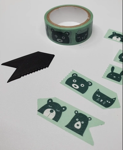 washi tape tool tear fun shapes - 3d by karenchaudesigns on thangs 3d print model - Mito3D