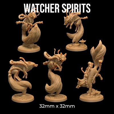watcher spirits - 3d by dragon trappers lodge on thangs 3d print model - Mito3D