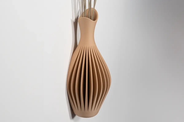 wave vase - wall mounted 3d by hendricksdesign on thangs 3d print model - Mito3D