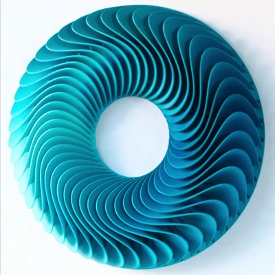wavey loop wall sculpture - 3d by herschelshapiro on thangs 3d print model - Mito3D