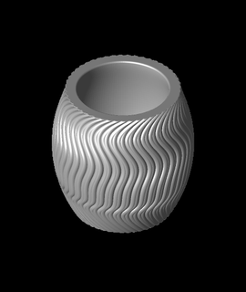 Wavey vaso mecânica casa jardim 3d print model - Mito3D