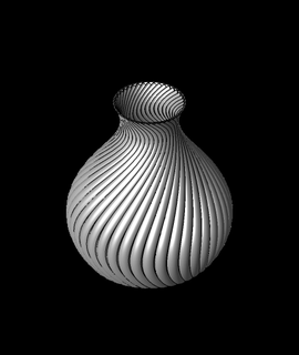 wellenartig Mittwoch Vase 01 cm Design 3d print model - Mito3D