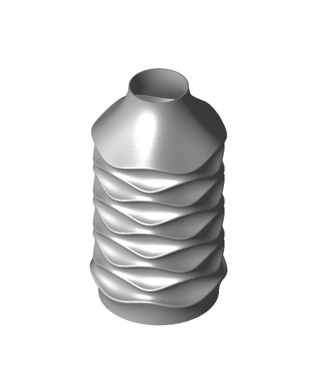 wavey wednesday vase 02 cm design 3D print model - Mito3D