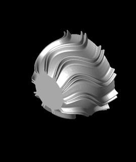 ondulado tigela vaso modo Serra estampas 3d print model - Mito3D