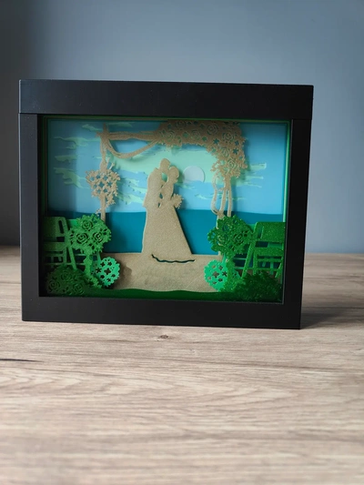 wedding shadow box - 3d by thecraftymaker on thangs 3d print model - Mito3D