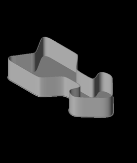 wedge tailed sağa doğru ok iç içe geçmiş 3d print model - Mito3D