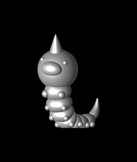 beedle pokemon ventilador Arte letras entretenimiento 3d print model - Mito3D