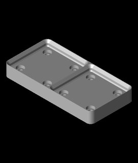weighted baseplate 1x2stl hardwire1010 3d print model - Mito3D