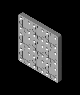 pesada placa base 3x3 gridfinity 3d print model - Mito3D