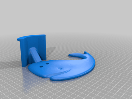 balina kulaklık sahipleri duvar monte Doğrulanmış 3d print model - Mito3D