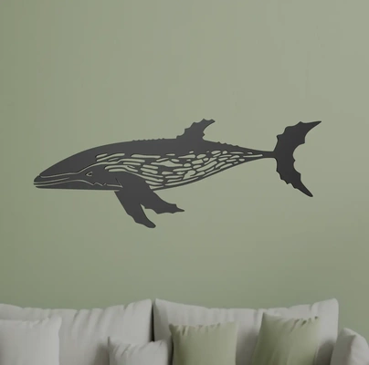 baleine mur art 3d by ri0m0 3d print model - Mito3D