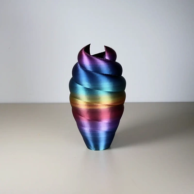 tourbillonnant vase 3d by printbunny 3dprintbunny no soutiens 3d print model - Mito3D