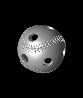wiffle ball toolmoon 3d print model - Mito3D