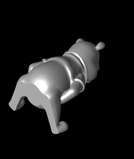 Winnie pooh hd destekler 3d print model - Mito3D