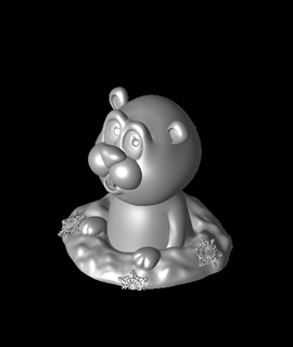 winter groundhog 3d print model - Mito3D
