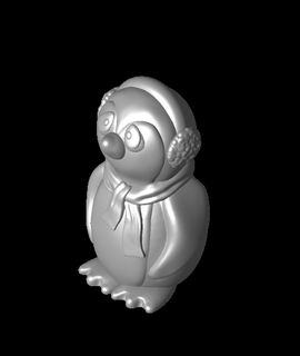 winter penguin 3d model thangs 3d print model - Mito3D