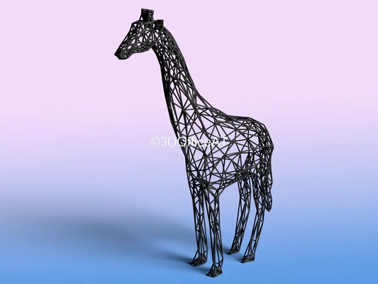 tel sanat zürafa 3d by 3dofficeat teşekkürler şekil yazdırılabilir hayvan dekor ev dekorasyon reçine safari macera karmaşık kafes tasarım yaban hayatı sevgililer meraklılar vahşi yaratıcı el sanatları 3d print model - Mito3D