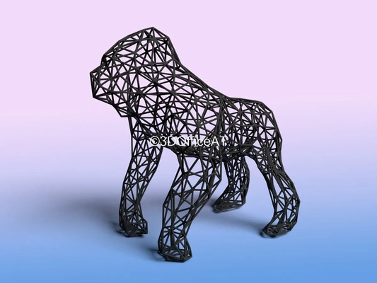 wire art gorilla - 3d by 3dofficeat on thangs 3d print model - Mito3D