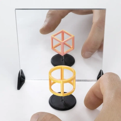 wireframe ambíguo cubo pov ilusão 3d by on 3d print model - Mito3D