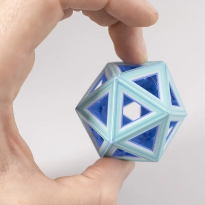 tel kafes icosahedron katlama çokyüzlü 3d by teşekkürler yazdır baskılar in yer no destekler destek bedava geometri çokyüzlüler şekil geometrik kat polipaneller polipanel çerçeve çatırdamak arşimet öklid şekiller matematik matematiksel sanat d20 3d print model - Mito3D